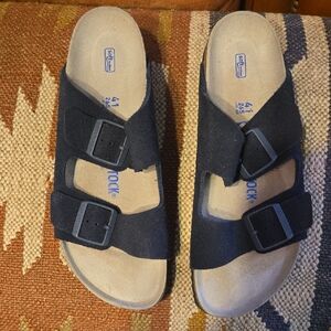 Birkenstock Kids Black Suede Sandals